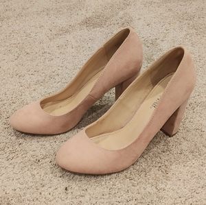 Justfab Women's Round Toe Pale Pink Pumps